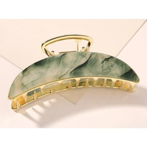 Simple Elegant Hair Large Non-slip Hair Claw Clips Women Girls Hair Catch Jaw Clamp Korean Black White Barrette Hair Clip Hair