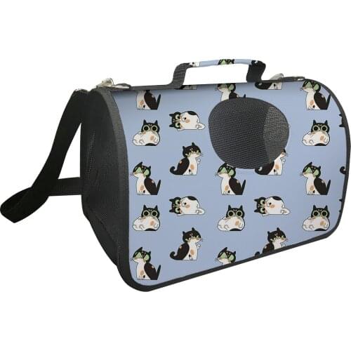 Pet Carrier Backpack Cute Cat Print Travel Portable Mesh Cat/Dog/Rabbit Backpack Carrier Shoulder Bag Comfort Pet Accessories