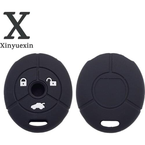 Xinyuexin 3 Buttons Replacement Silicone Car Key Shell Case Fit for MG 3 Remote Key Fob Protective Cover Car-styling