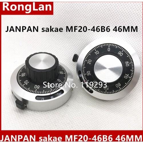 JAPAN imported Sakae MF20-46B6 MF-46B dial lockable potentiometer knob diameter 46MM-2PCS