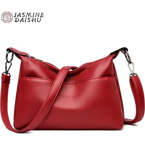 Womens Solid Color Handbags 2021 Ladies Designer Casual Shoulder Bag High Quality PU Leather Diagonal Simple Travel Bags Wallet