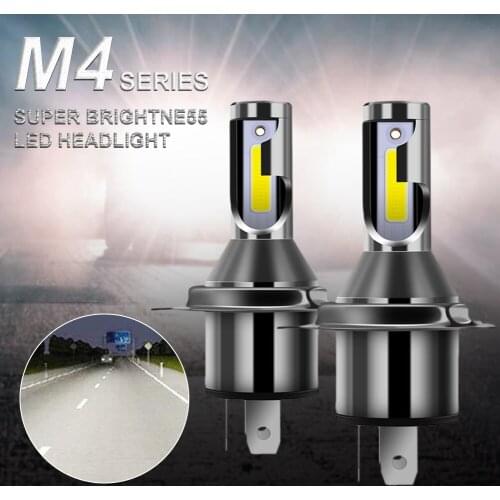 1 Pair M4 H4 LED Headlights 9003 HB2 Car LED Headlight Bulbs High Brightness 36W 7200LM 6000K White Headlights Hi/Lo Beam