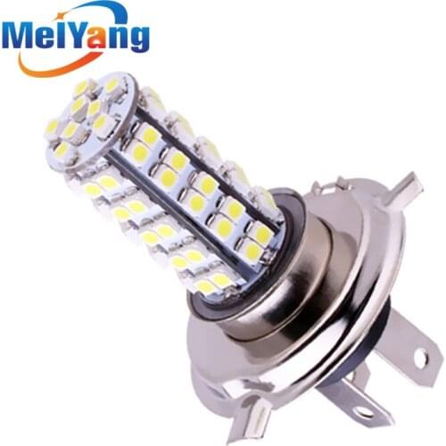10pcs H4 68 SMD White Fog Signal Tail Driving LED Lamp Bulb Auto car led bulbs Car Light Source parking 12V 6000K Head Lamps