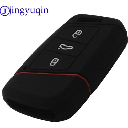 10x Remote 3BTNS Silicone Car Key Fob Bag Cover Case For Volkswagen VW Magotan Passat B8 Tiguan MK2 For Skoda A7 Smart Protector