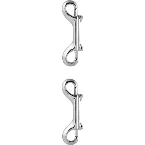 2x Scuba Diving Underwater Double End Bolt Snap Buckle Metal Clip Key Holder