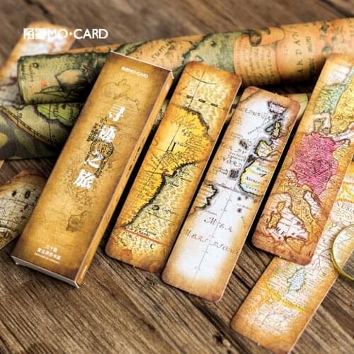 30pcs/pack Seeking Journey DIY Card Paper Bookmark Message Card School Supplies Bookmarks Stationery Supplies