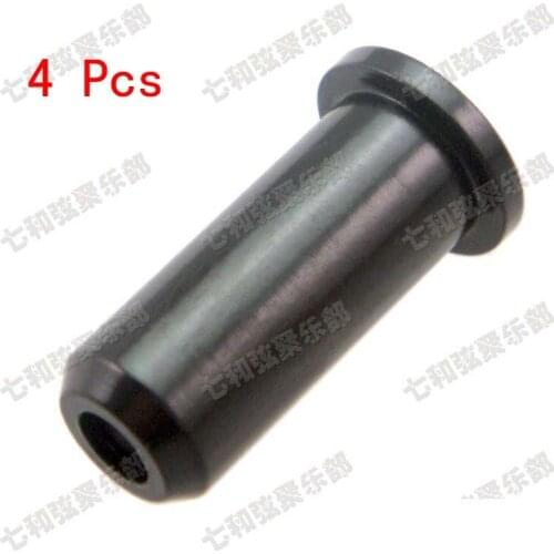 4 Pcs Black Bass Guitar String Mounting Ferrules Bushing Electric Bass Bridge String retainer XK-07-BK-4