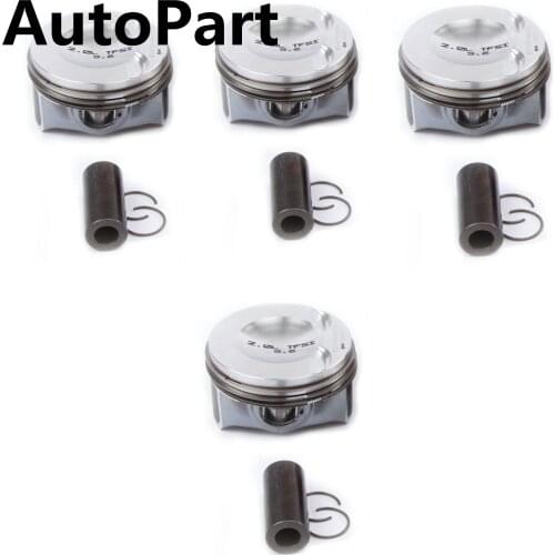 4PCS 1.4T 1.8T 2.0T Turbocharger Piston And Piston Rings For Audi A1 VW Golf Jetta MK5 6 B7 Pin 19mm 03C 107 065 BF 06H107065DF