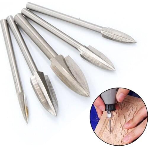 5PCS/Set Wood Carving Tools Replacement Milling Cutter Steel Carving Root Tools
