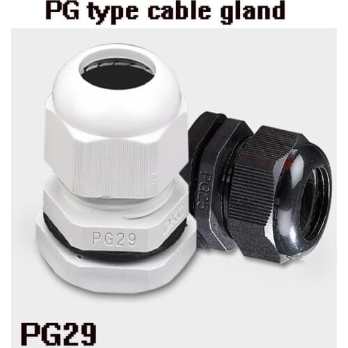 PG29 5pcs Nylon Cable conduit Gland IP68 High Quality Waterproof cable connection 18-25mm no waterproof Gasket free shipping