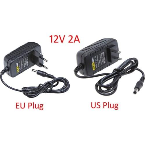 AC110-240V to DC 12V 2A Power Supply Changer Transformer Adapter For LED Strip