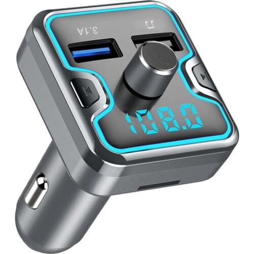Car Bluetooth-compatible Fm Transmitter Wireless Adapter Modulator Car Radio MP3 Player Handsfree Qc3.0 USB Charger Adapter