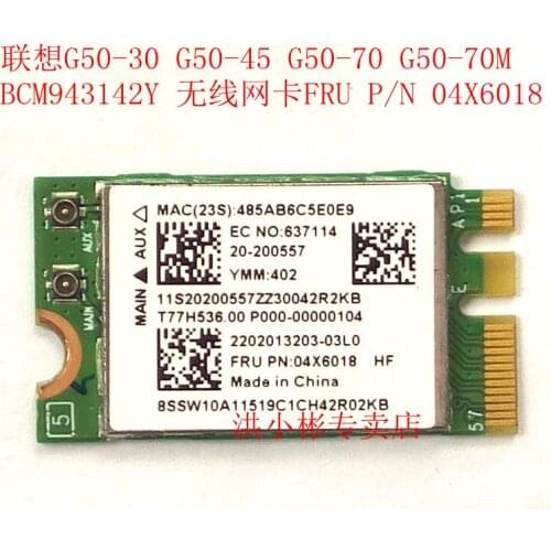 JINYUSHI for BCM943142Y 04X6018 wireless card for Lenovo G40-30 G40-45 G40-70 G40-70M G50-30 G50-45 G50-70 G50-70M Z40-70 Z50-70
