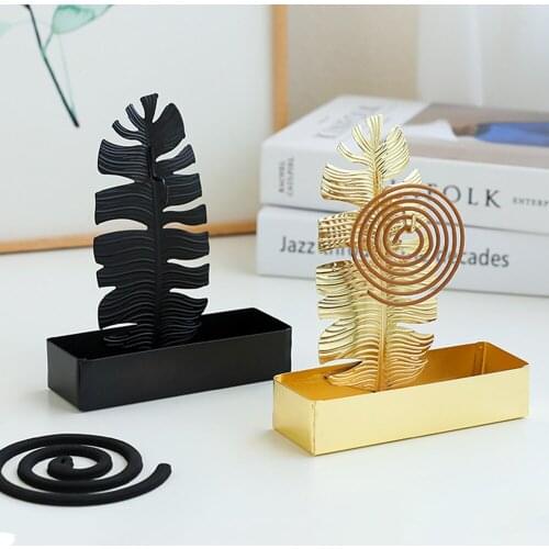 Ginkgo Leaf Mosquito Coil Holder Wrought Iron Fireproof Repellent Rack Portable Hanging Mosquito Coil Shelf Anti-mosquito Supply