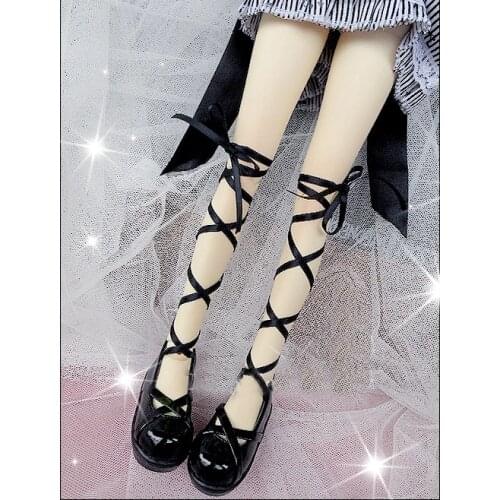 D01-P016 children handmade toy 1/3 1/4 Doll Accessories BJD/SD doll Dress shoes Ribbon princess shoes 1pair