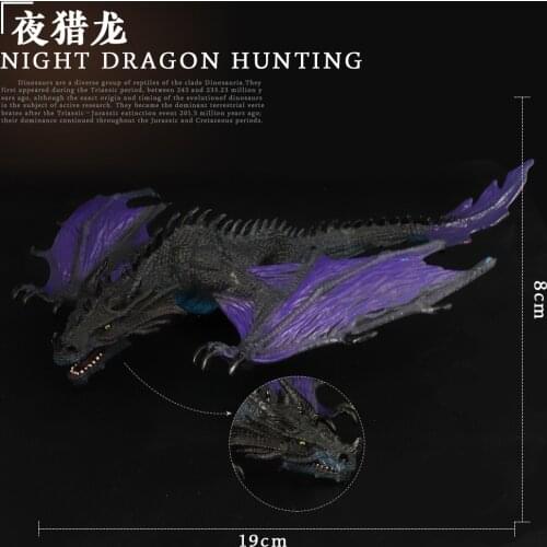 Original Mythical Fairy Simulation Action Figures Pvc Lifelike Animal Figurines Education Kids Toy Gift NIGHT DRAGON HUNTING