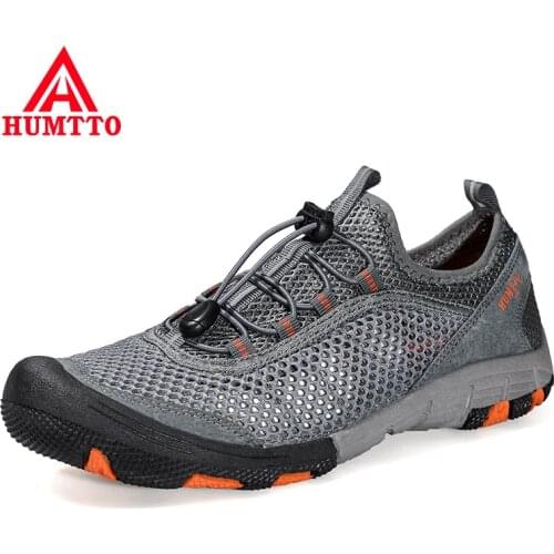 HUMTTO Summer Aqua Hiking Shoes for Men 2021 Breathable Non-slip Sport Mountai Mens Outdoor Climbing Trekking Man Water Sneakers