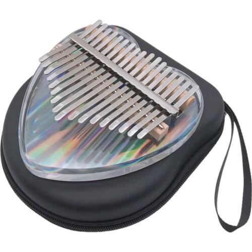 Kalimba 17 Tone Finger Thumb Piano Metal Key Mbira Tune Hammer with Waterproof Storage Case for Beginner Instrument Gift