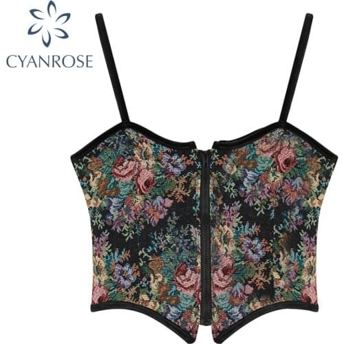 Women Thin Wild Solid Zipper Vest Fashion Tank Tops Female 2021 Summer Sexy Strap Floral Print Tops Sleeveless bodycon Camisole