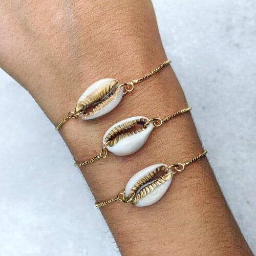 FNIO fashion shell bracelet ladies bracelet gift boho style mens necklace girl bracelet gift