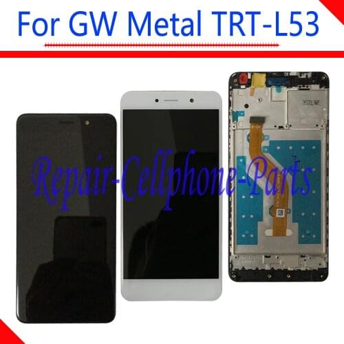 New 5.5 inch Gold / White / Black Full LCD DIsplay + Touch Screen Digitizer Assembly With Frame For Huawei GW Metal TRT-L53