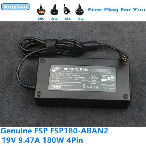 Genuine FSP 180W AC Switching Power Adapter for CLEVO P150 X511 19V 9.47A FSP180-ABAN2 FSP150-ABAN1 Laptop Power Supply Charger
