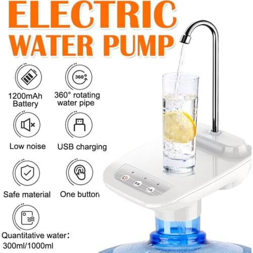 Portable Wireless Auto Water Pump Electric Water Dispenser with Tray USB Charging Bucket Bottle Drinking Dispenser Water Pump
