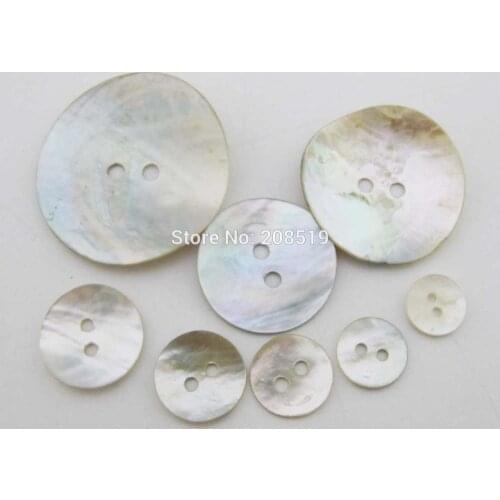 NBNNKG Nature Sea Shell Made Shirt Buttons 30Pcs Multisizes Sewing Garment Fit DIY Craft Ornament Seashell Botoes