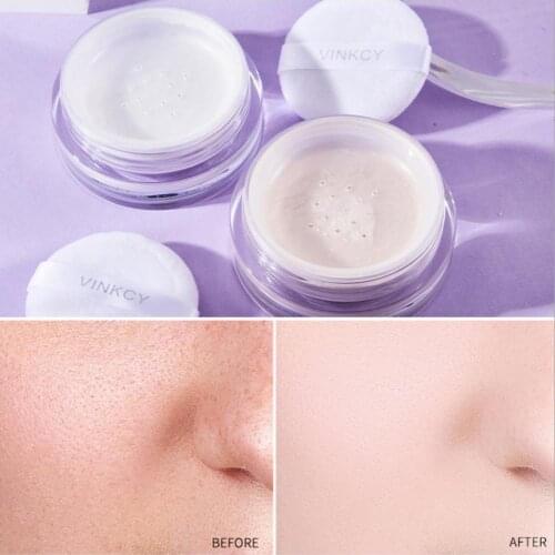 VINKCY Facial Loose Powder Setting Oil Control High Concealer Setting Powder Whole Mineral Matte Base Makeup