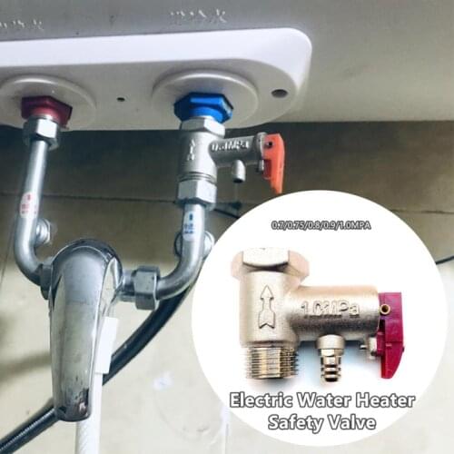 1/2" DN Thread 0.7/0.75/0.8/0.9/1.0MPA Brass Pressure Relief Regulator Safety Valve For Electric Water Heater System