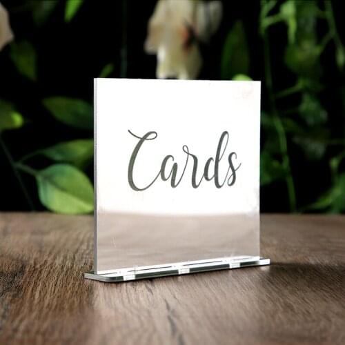XY-Cards and Gifts Acrylic Sign & Wedding Guestbook Acrylic Sign - Gift Table Sign Pair for Weddings, Parties and Events