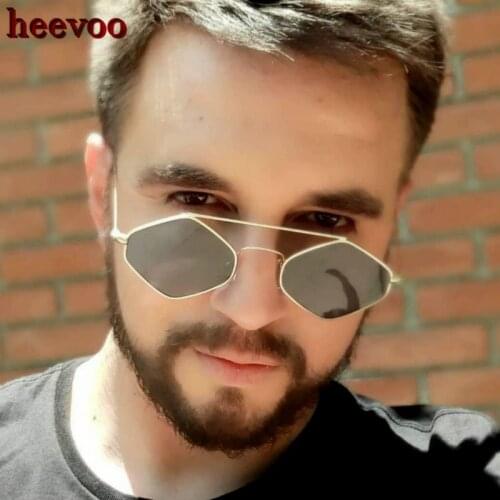 Metal Rhombus Women Sunglasses Transparent Polygon Ladies Sunglasses Vintage Goggle Sun Glasses for Women Women Festival Eyewear