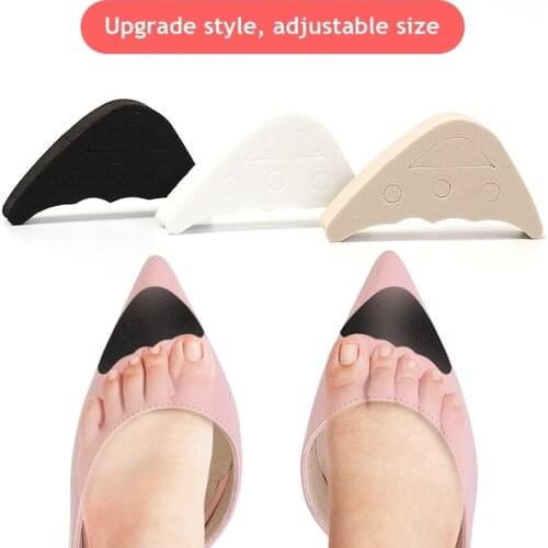 1 Pair Women High Heel Half Forefoot Insert Toe Plug Cushion Pain Relief Protector Big Shoes Toe Front Filler Adjustment