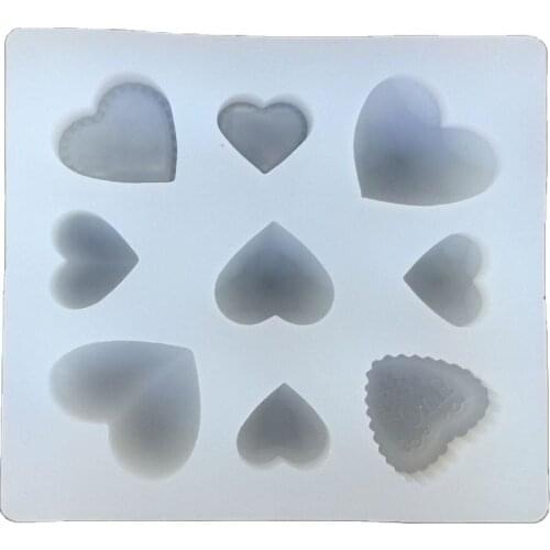 1 Piece Heart Shapes Epoxy Silicone Candy Chocolate Fondant Biscuit Paste Cookie Mold Cake Decoration Tool E369