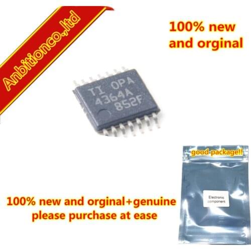 10pcs 100% new and orginal OPA4364AIPWR TSSOP14 1.8V, 7MHz, 90dB CMRR, SINGLE-SUPPLY, RAIL-TO-RAIL I/O OPERAT OPA4364A in stock