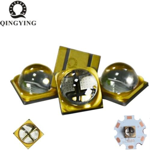 2-5pcs10W 12W LG6565 UV Led vertical Purple Light quartz glass Chip 365nm 370NM 395nm 405nm Diode Ultraviolet For Printer Curing