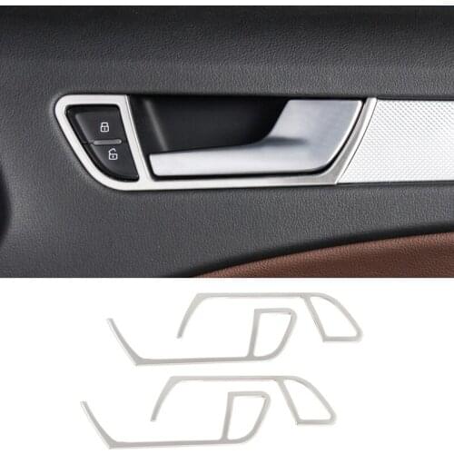 4pcs For Audi A4 B8 2009-2015 stainless steel Interior Door Handle Frame Cover Trim Car Styling