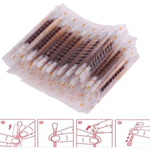 50pcs/lot Medical Alcohol Disposable Emergency Cotton Stick Iodine Swab Disinfected Swab for Children Adults Baby Cotton Swab