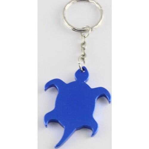 72 pcs/lot Turtle shaped Aluminum alloy key chain can bottle opener make logo gift