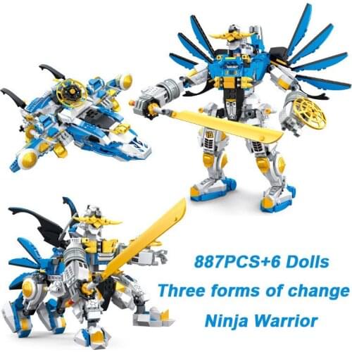 886 pcs robot ninja figures kai diy building blocks toys ninja sets