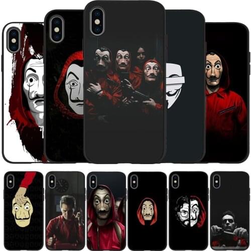 La casa de papel Money Heist black Silicone Phone Case For iPhone 12 XR XS Max 5 5S SE 2020 6 6S 7 8 PLUS X 11Pro Max 11