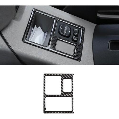 For Toyota Rav4 RAV 4 2006 2007 2008 2009 2010 2011 2012 Carbon Fiber Car Rearview Mirror Adjust Switch Button Cover Inner Trim