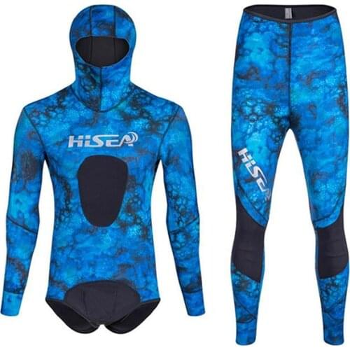 Hisea 1.5mm Opencell Neoprene Diving Suit Split Wetsuit Professional Fishing and Hunting Clothes More Comfortable Thin Section