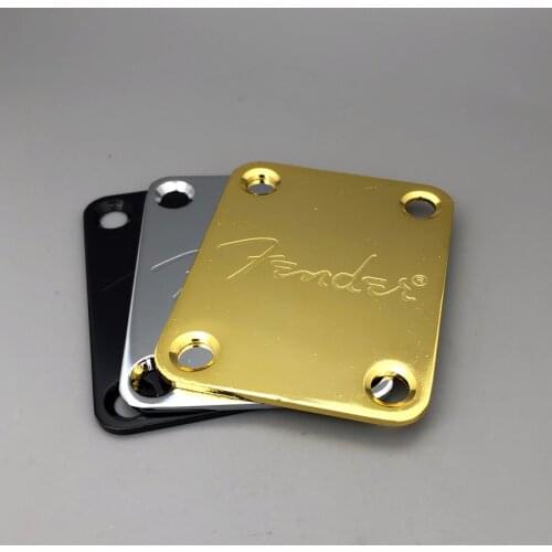 Custom Chrome Black Gold Guitar Neck Plate For ST TL Guitar well