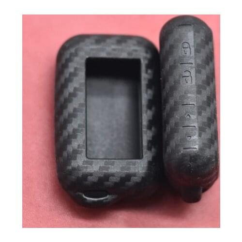 Carbon Silicone Car Key Case For StarLine E95 E65 E90 E60 E91 E61 Two Way Car Alarm LCD Remote Control Fob Protector Cover