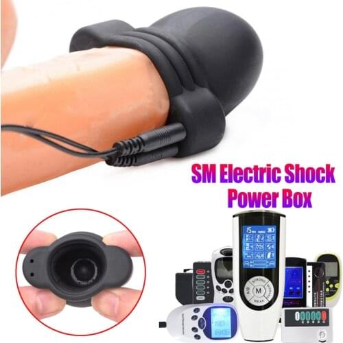 E-Stim Penis Head Teaser,Electro Stimulation Shock Glans Trainer Massage Cup Penis Stimulator,Delay Sex Toy For Men Masturbation