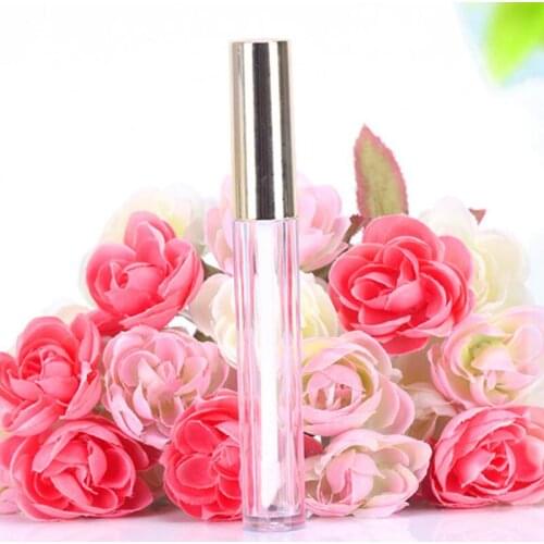 10ML Mini round lip gloss tube cosmetic package lip gloss bottle empty container with gold cap new LX5759