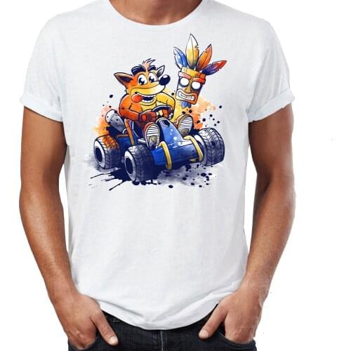 Mens T Shirt Bandicoot and Spyro PS Era Legends Awesome Illustration Artwork Printed Tee