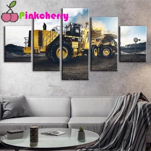 Diy 5d diamond painting excavator 5 pieces full diamond mosaic embroidery rhinestone decoration Multi-picture combination k221