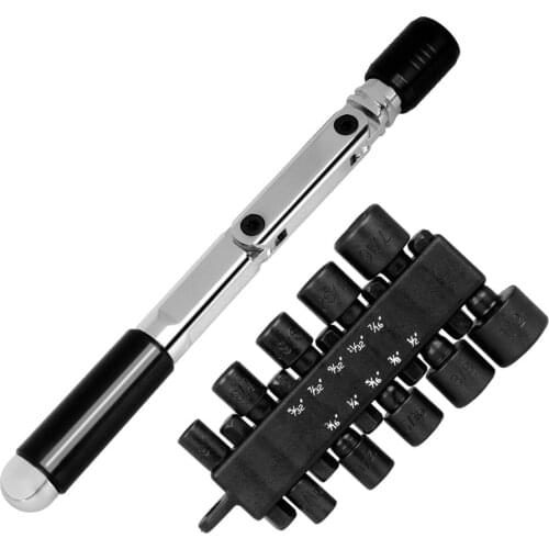 10pcs Hexagon Nut Driver Socket Bits Screwdriver Wrench Set with 1pc 1/4" Quick Change Screwdriver Bit Holder Handle Repair Tool